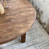1950s round pine table with extensions