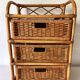 Commode en rotin , chiffonnier 3 tiroirs