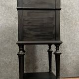 Table de nuit ou chevet style Louis XVI laqué noir