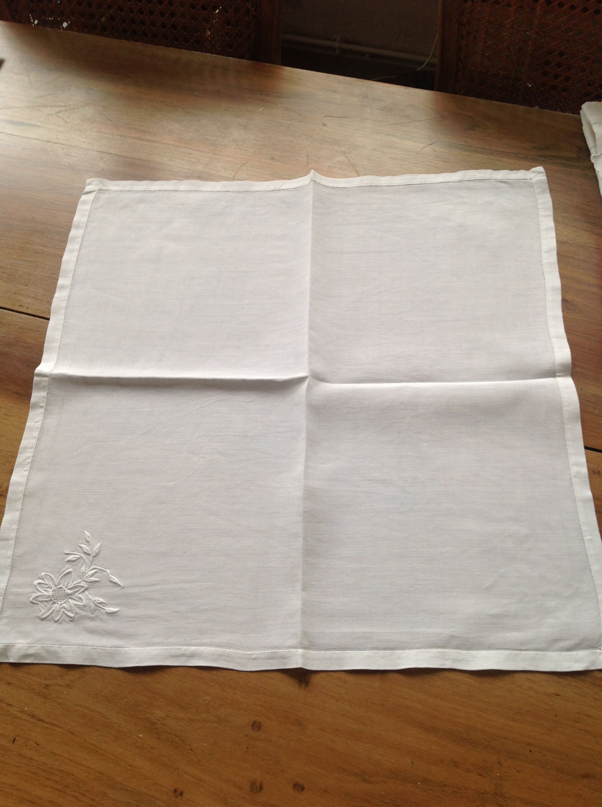 Series of 11 old embroidered towels