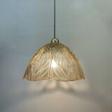 Peil & Putzer glass leaf hanging lamp , 1970’s