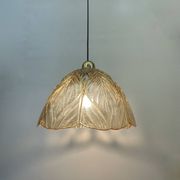 Peil & Putzer glass leaf hanging lamp , 1970’s