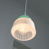 Small Mid-century Turquoise Glass Ceiling Lamp, 60s