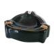 Salins green and gold earthenware ashtray