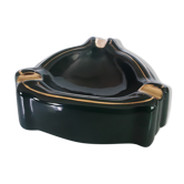 Salins green and gold earthenware ashtray