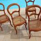 6 louis Philippe style chairs in solid wood merisier