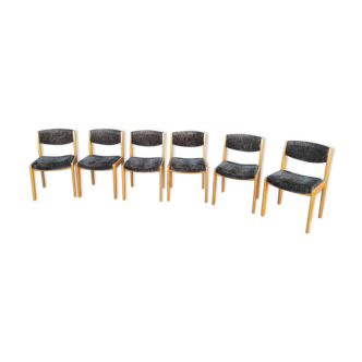 6 chairs vintage vintage Scandinavian design compass legs