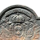 Cast iron fireplace plate