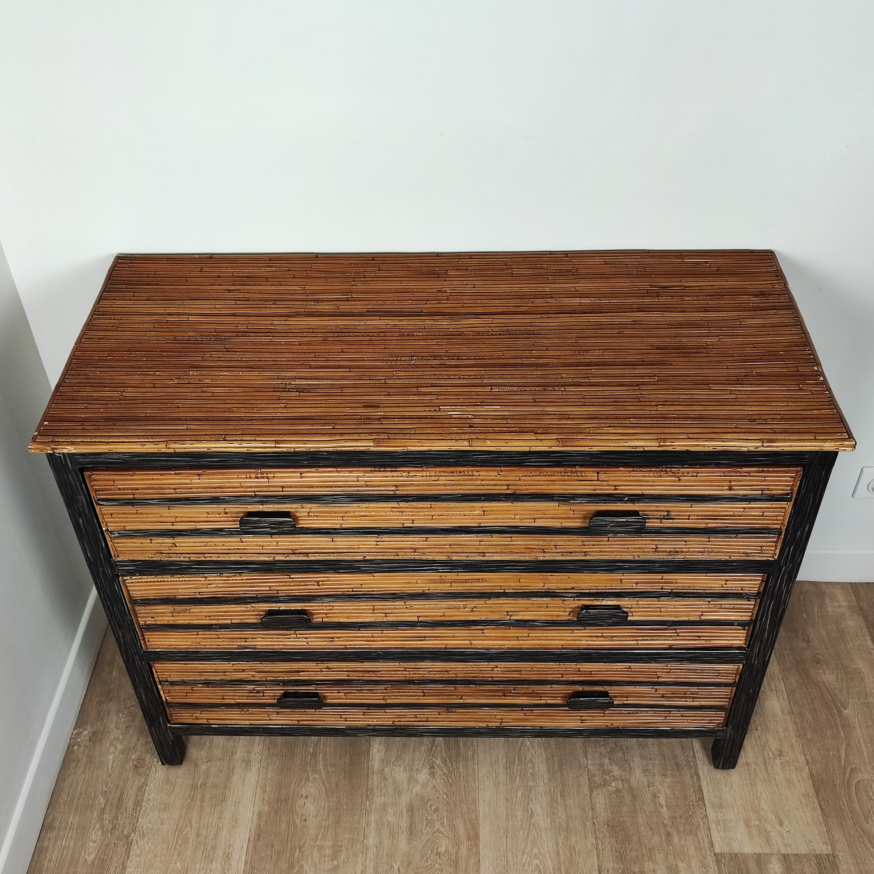 Commode en rotin 80