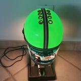 Pop Art green Rothmans Porsche Formula 1 Helmet table lamp by Fase 1970s