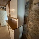 Vintage formica buffet white brown
