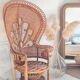 Emmanuelle chair Peacock vintage rattan