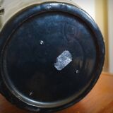 Art Deco vase with foliage, XL size, Accolay, France, 1950s