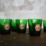 6 vintage Byrrh green lenses