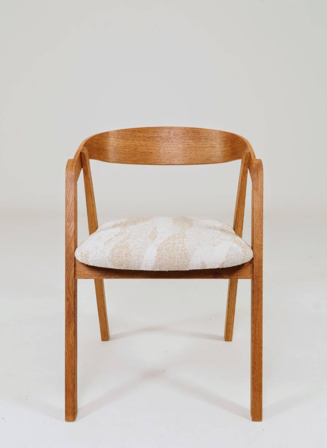 Office chair desk armchair oak wood safari beige