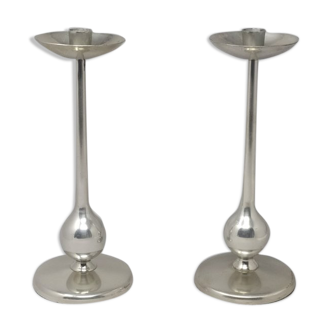 Set of 2 space age candleholders, 1960s