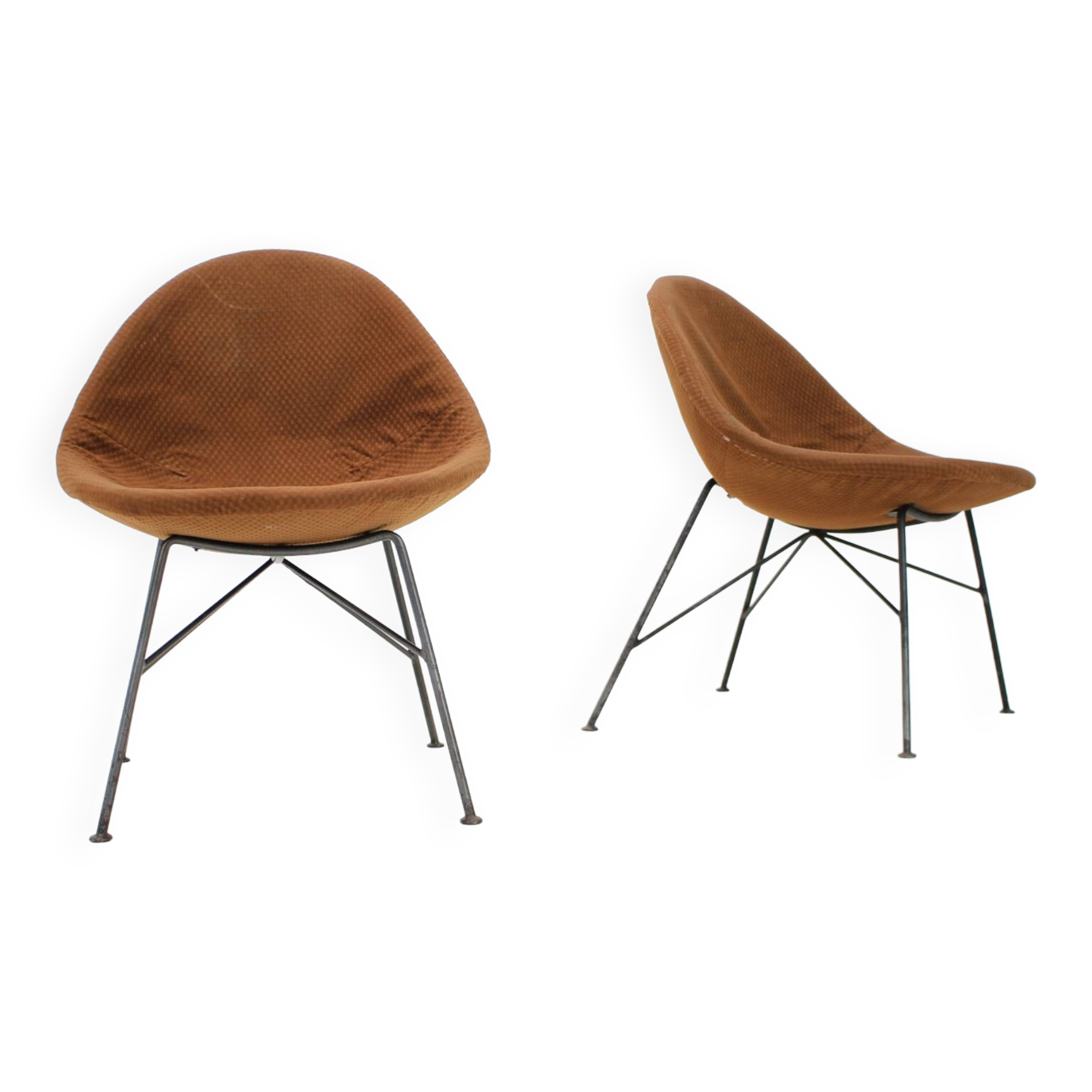 Chaise Shell des années 1970, Set de 2