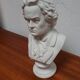 Buste Beethoven biscuit porcelaine pied douche