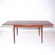 Mid-century modern Scandinavian dining table with extensions in teak, 1960s.