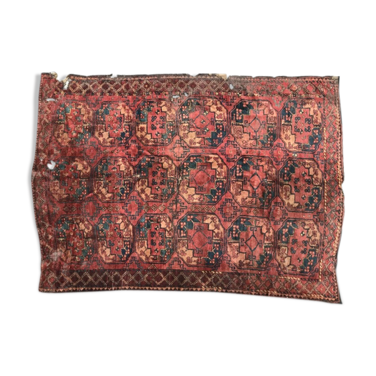 Carpet 19th century former Turkmen Ersari handmade 205 X 288 CM