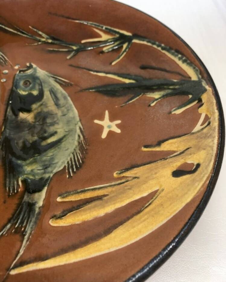 Lluis Puigdemont dish with fish decoration