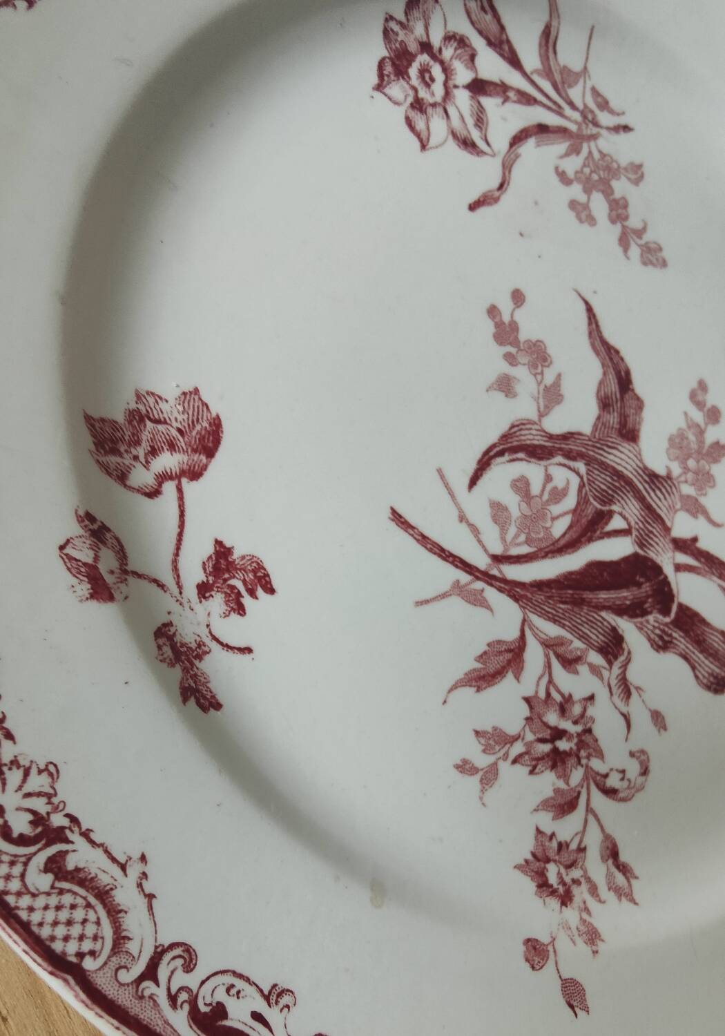 6 assiettes à dessert modèle Fontanges par Sarreguemines