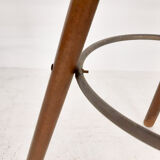 Set of 3 Spanish Brutalist bar stools, 1970's