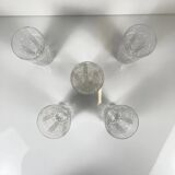 Set of 5 Bohemian cut crystal highball glasses, Czech Republic