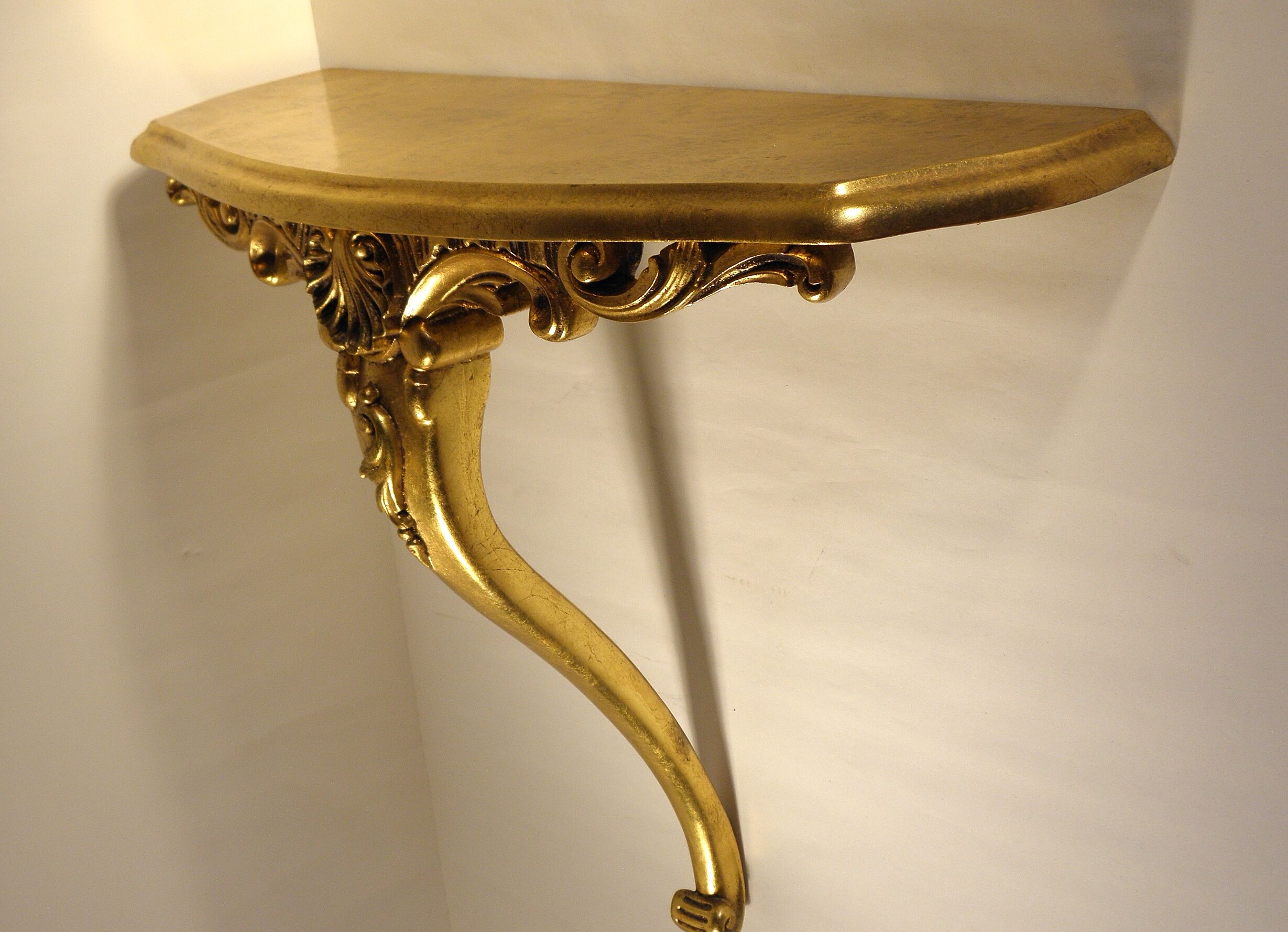 Wall console gilded 50 cm