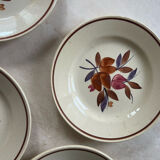 Set of 4 old vintage seventies flat plates