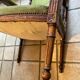 Antique Louis XVI style armchair – carved wood – green velvet – to be restored
