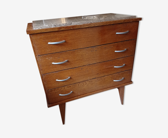 Scandinavian chest of drawers 4 drawers compass feet