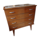 Scandinavian chest of drawers 4 drawers compass feet