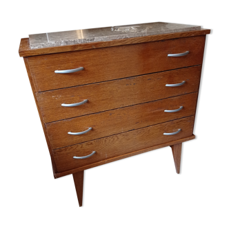 Scandinavian chest of drawers 4 drawers compass feet