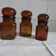 Amber glass jars