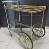 Vintage trolley in gilded and silvered bronze