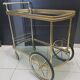 Vintage trolley in gilded and silvered bronze
