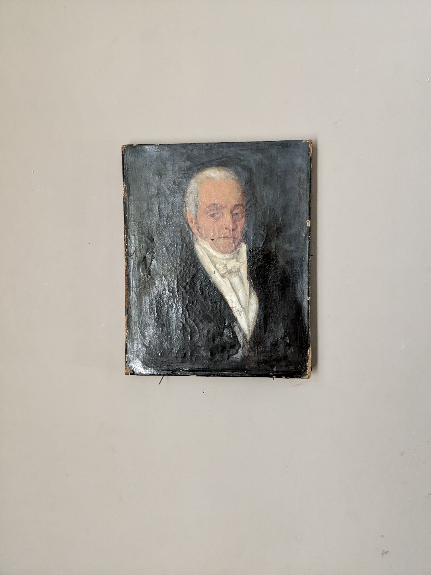 Old portrait oil on canvas country decoration