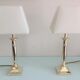 Pair of brass lamps art deco style 60s-70s