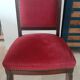 2 chaises antiques style Restauration en noyer et velours bordeaux