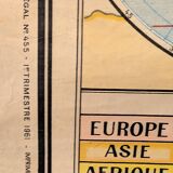 Vintage political wall map, school map 1961 (large format)