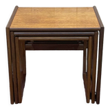 Suite of 3 G-Plan nesting tables in teak from the 70s