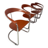 Rare set of 4 “Canasta” chairs by Arrben
