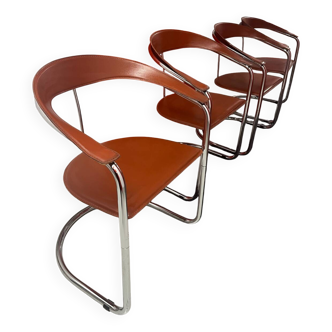 Ensemble rare 4 chaises « Canasta » par Arrben