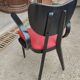 Fauteuil de bureau vers 1950 rouge et noir