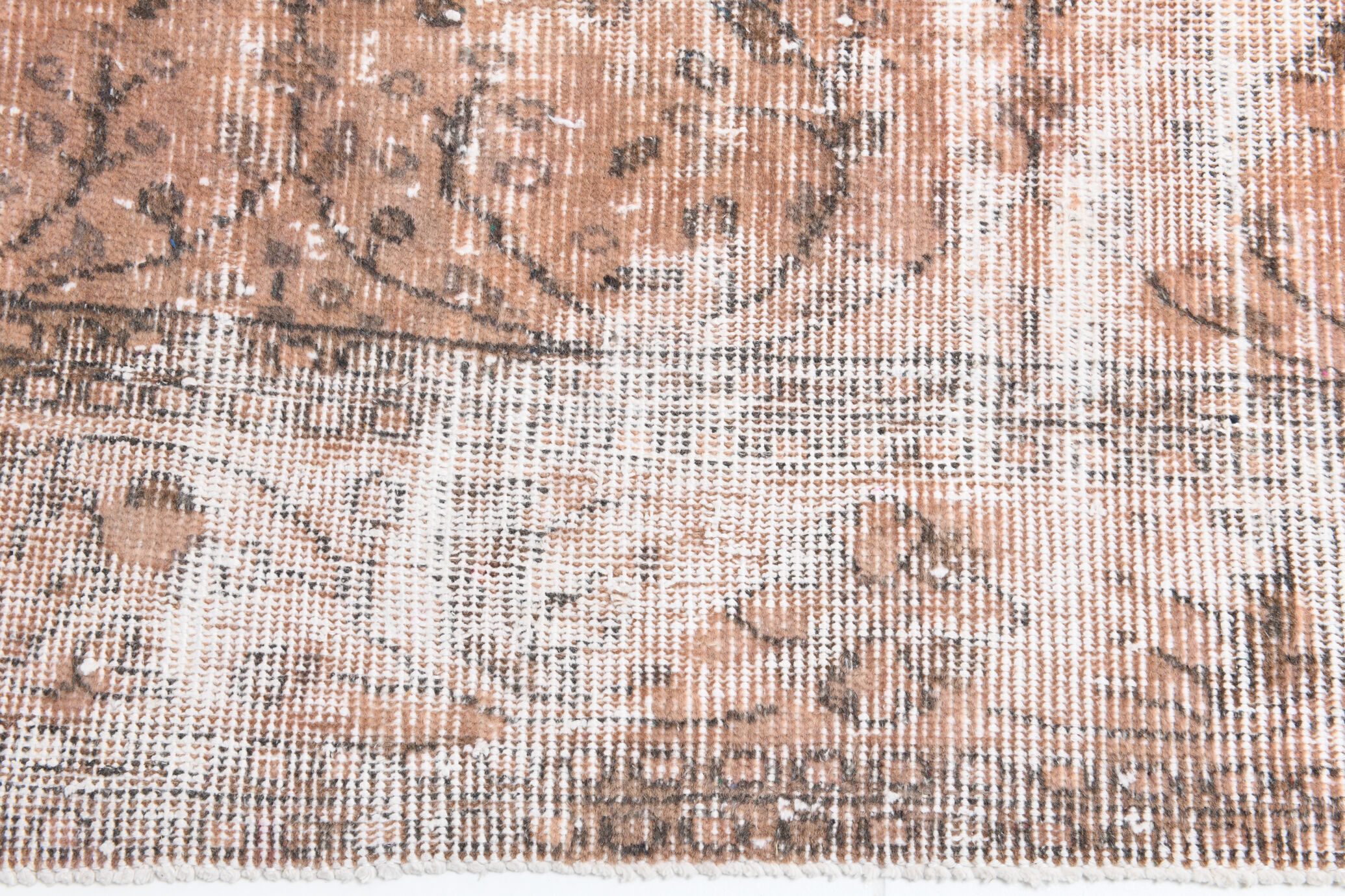 Handmade floral turkish runner rug