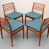 Set of 4 diningchairs teak, Erving Harland for Soro Chairs