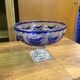 Dish Bohemian crystal two-tone