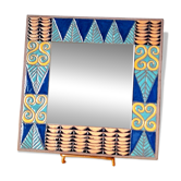 Miroir en lave émaillée