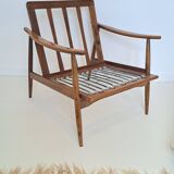 Scandinavian style armchair in solid wood – 1950s/60s